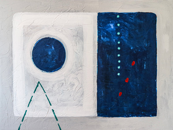 Minimalist Abstract Modern Painting, Poetic Original Large Canvas Wall Art Exploring Language's Rhythm | Syllable