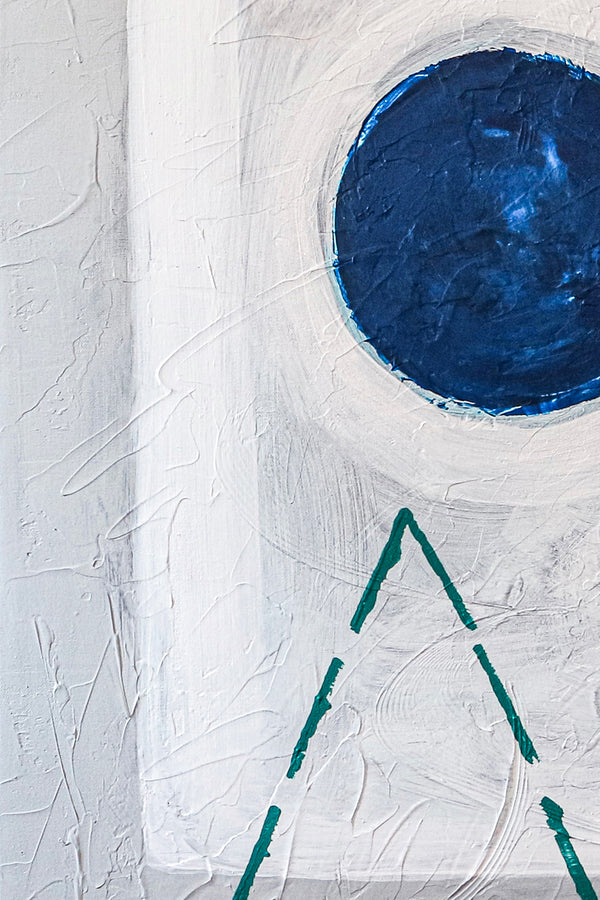 Minimalist Abstract Modern Painting, Poetic Original Large Canvas Wall Art Exploring Language's Rhythm | Syllable