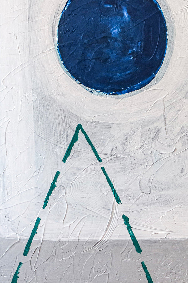 Minimalist Abstract Modern Painting, Poetic Original Large Canvas Wall Art Exploring Language's Rhythm | Syllable