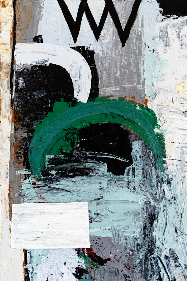 Dynamic Modern Abstract Painting, Mystique of Turquoise Modern Canvas Wall Art | Tajny (36"x48" )