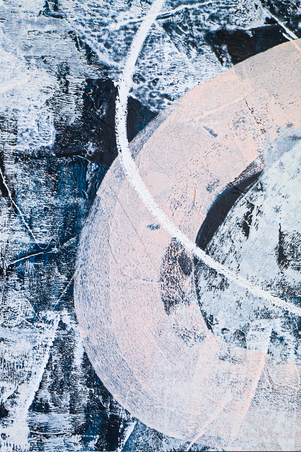 Modern Abstract Expressionist Original Painting of Time and Darkness in Rugged Brush Strokes, Wall Art | Tempus (36"x36")