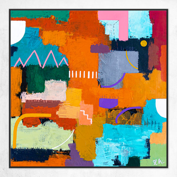 Large Original Abstract Acrylic Painting, Colorful Modern Canvas Wall Art, Embrace Comfort and Beauty | Terra Traum