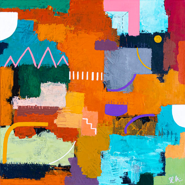 Large Original Abstract Acrylic Painting, Colorful Modern Canvas Wall Art, Embrace Comfort and Beauty | Terra Traum