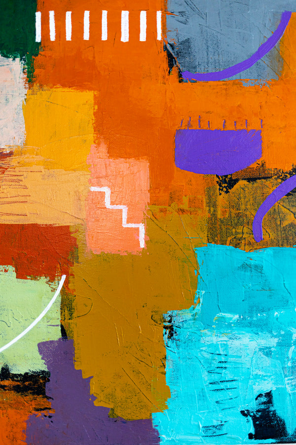 Large Original Abstract Acrylic Painting, Colorful Modern Canvas Wall Art, Embrace Comfort and Beauty | Terra Traum