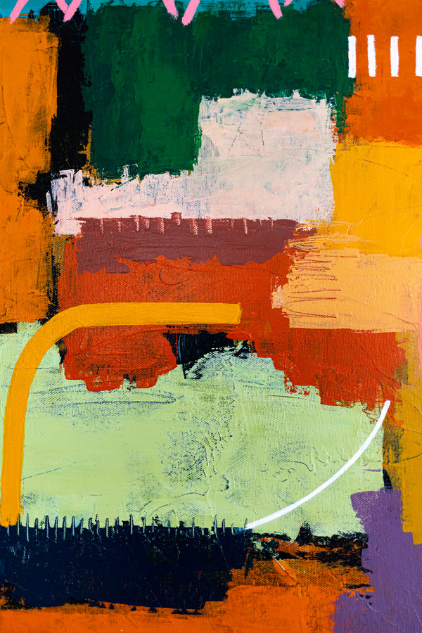 Large Original Abstract Acrylic Painting, Colorful Modern Canvas Wall Art, Embrace Comfort and Beauty | Terra Traum