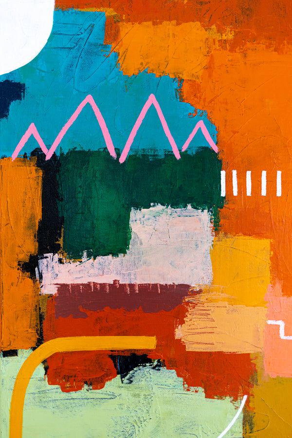 Large Original Abstract Acrylic Painting, Colorful Modern Canvas Wall Art, Embrace Comfort and Beauty | Terra Traum