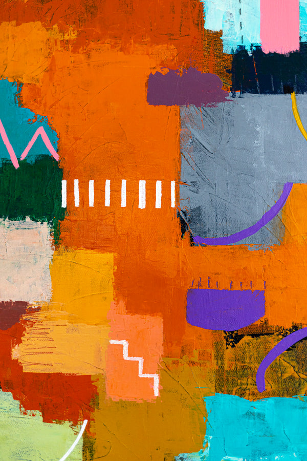 Large Original Abstract Acrylic Painting, Colorful Modern Canvas Wall Art, Embrace Comfort and Beauty | Terra Traum