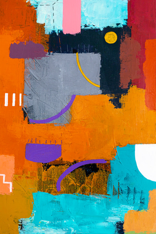 Large Original Abstract Acrylic Painting, Colorful Modern Canvas Wall Art, Embrace Comfort and Beauty | Terra Traum