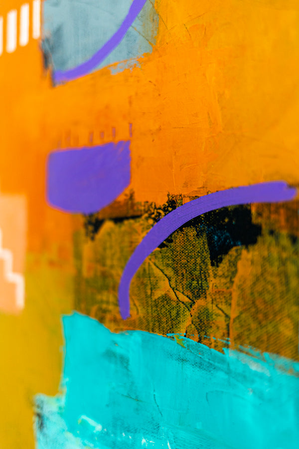 Large Original Abstract Acrylic Painting, Colorful Modern Canvas Wall Art, Embrace Comfort and Beauty | Terra Traum