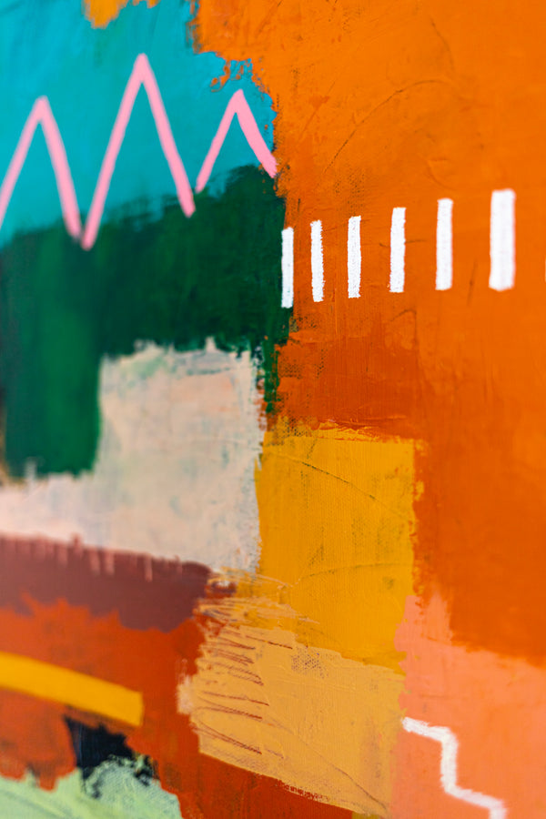 Large Original Abstract Acrylic Painting, Colorful Modern Canvas Wall Art, Embrace Comfort and Beauty | Terra Traum