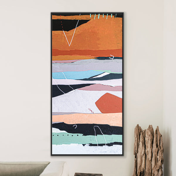 Contemporary Modern Abstract Painting in Acrylic, Large Canvas Wall Art Inspiring Timeless Contemplation | Terra