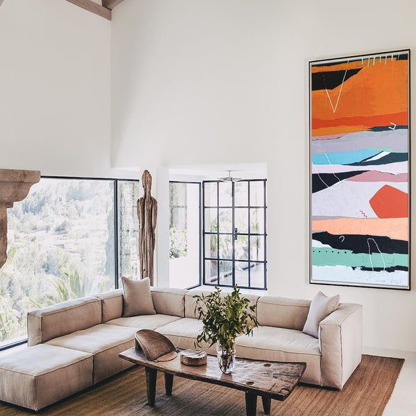 Contemporary Modern Abstract Painting in Acrylic, Large Canvas Wall Art Inspiring Timeless Contemplation | Terra