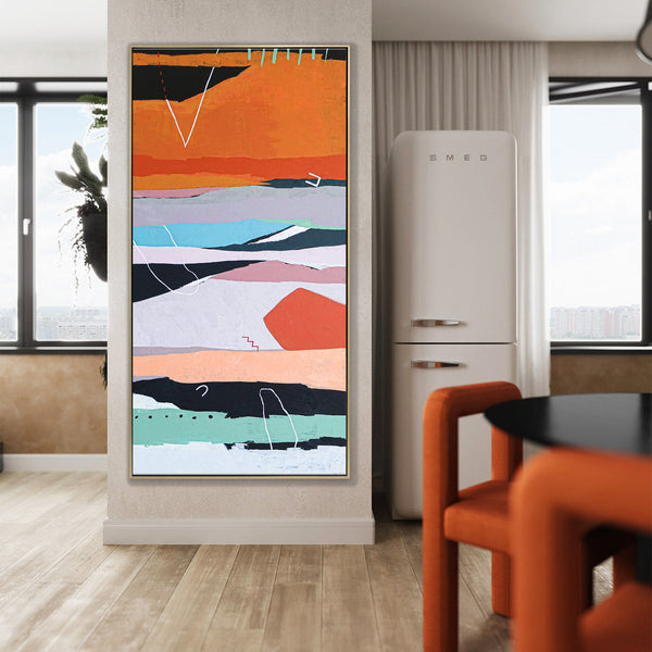Contemporary Modern Abstract Painting in Acrylic, Large Canvas Wall Art Inspiring Timeless Contemplation | Terra