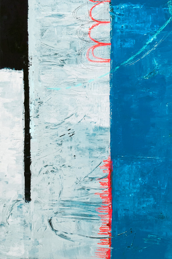 2 Set of Modern Abstract Original Painting, Canvas Wall Art | The South + The Aleph (Vertical Ver.)