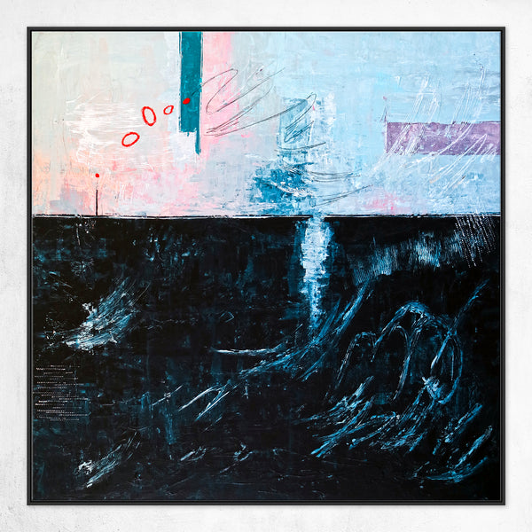 Imaginative Original Abstract Acrylic Painting, Large Modern Canvas Wall Art of Southern Reaches | The South