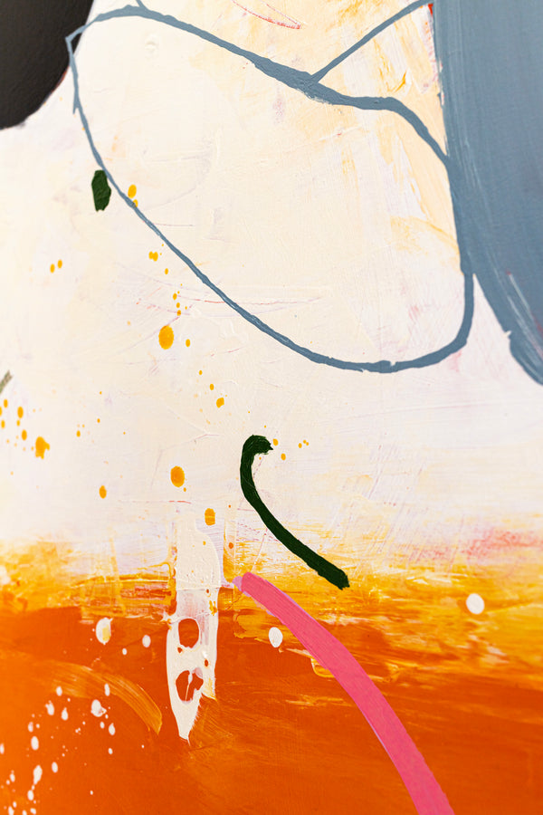 Vibrant Abstract Original Painting, Modern Canvas Wall Art with Acrylic Paint and Mixed Media | The fourth dream (40"x40")