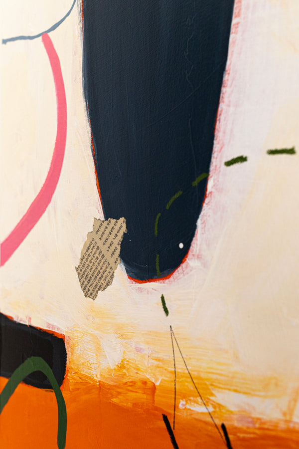 Vibrant Abstract Original Painting, Modern Canvas Wall Art with Acrylic Paint and Mixed Media | The fourth dream (40"x40")