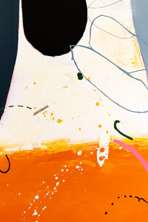 Vibrant Abstract Original Painting, Modern Canvas Wall Art with Acrylic Paint and Mixed Media | The fourth dream (40"x40")