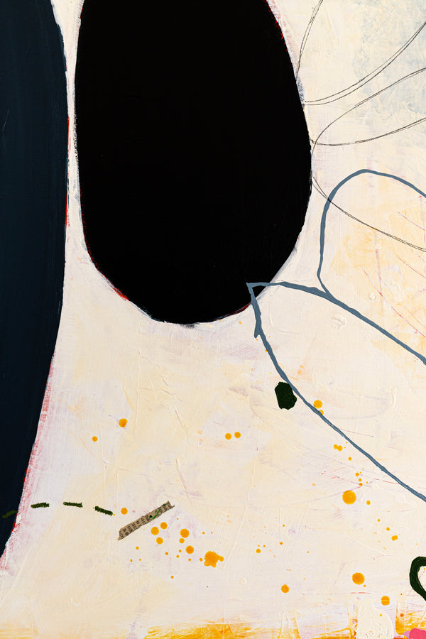 Vibrant Abstract Original Painting, Modern Canvas Wall Art with Acrylic Paint and Mixed Media | The fourth dream (40"x40")