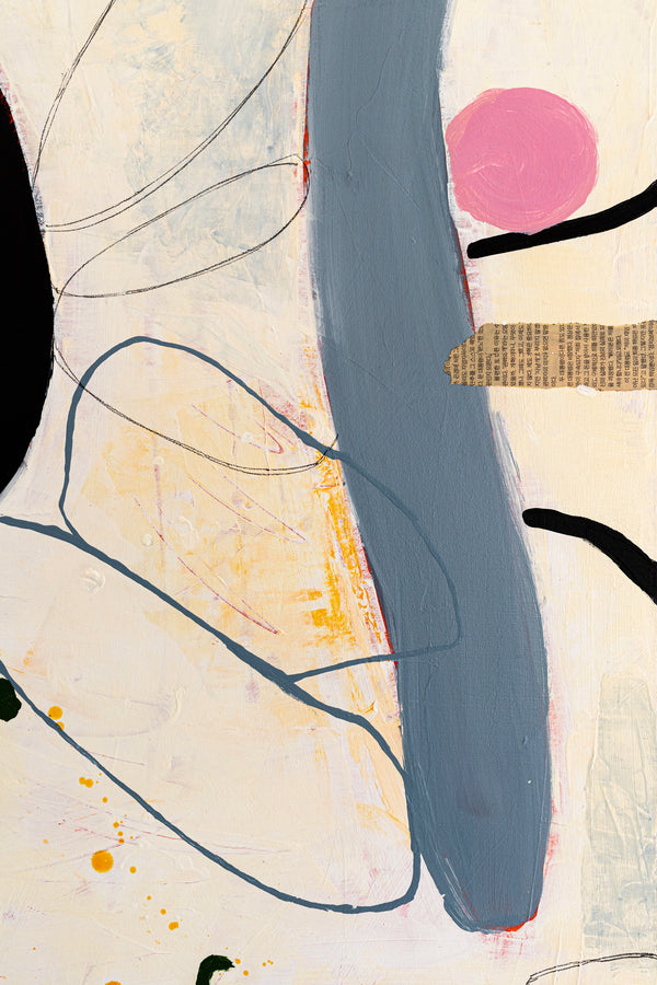 Vibrant Abstract Original Painting, Modern Canvas Wall Art with Acrylic Paint and Mixed Media | The fourth dream (40"x40")