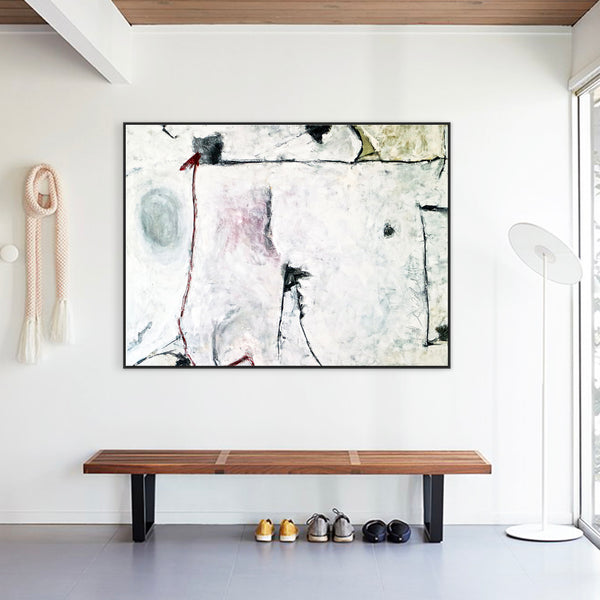 Imagining Ancient Legends of Original Abstract Acrylic Painting, Minimalist Large Modern Canvas Wall Art | The myth