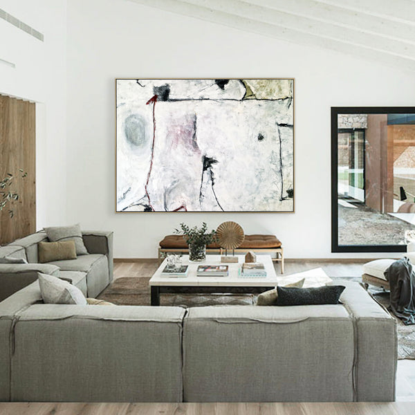 Imagining Ancient Legends of Original Abstract Acrylic Painting, Minimalist Large Modern Canvas Wall Art | The myth