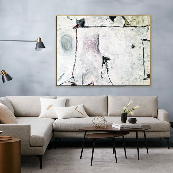 Imagining Ancient Legends of Original Abstract Acrylic Painting, Minimalist Large Modern Canvas Wall Art | The myth