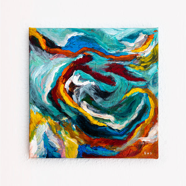 Abstract Painting Original, Expressionism in Modern Abstract Wall Art |  Tinc I (12"x12")