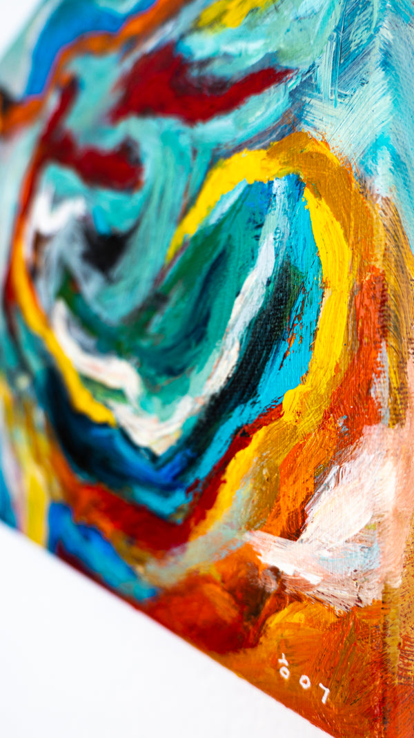 Abstract Painting Original, Expressionism in Modern Abstract Wall Art |  Tinc I (12"x12")