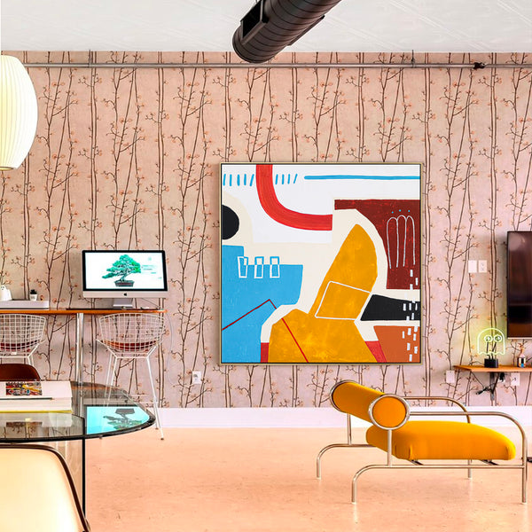 Large Colorful Original Abstract Painting in Acrylic, Vibrant Emotions Unleashed Modern Canvas Art | To say