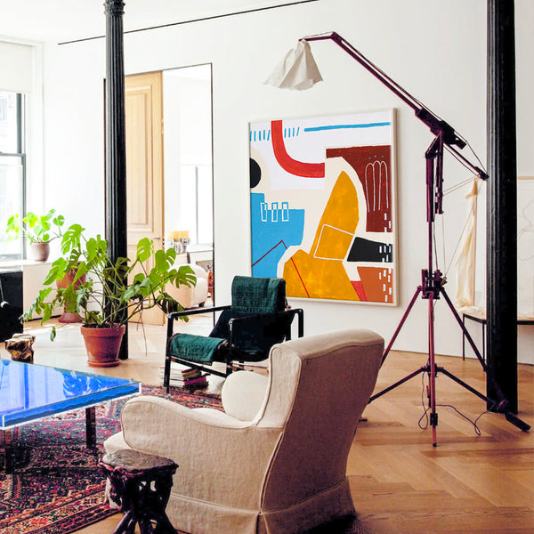 Large Colorful Original Abstract Painting in Acrylic, Vibrant Emotions Unleashed Modern Canvas Art | To say