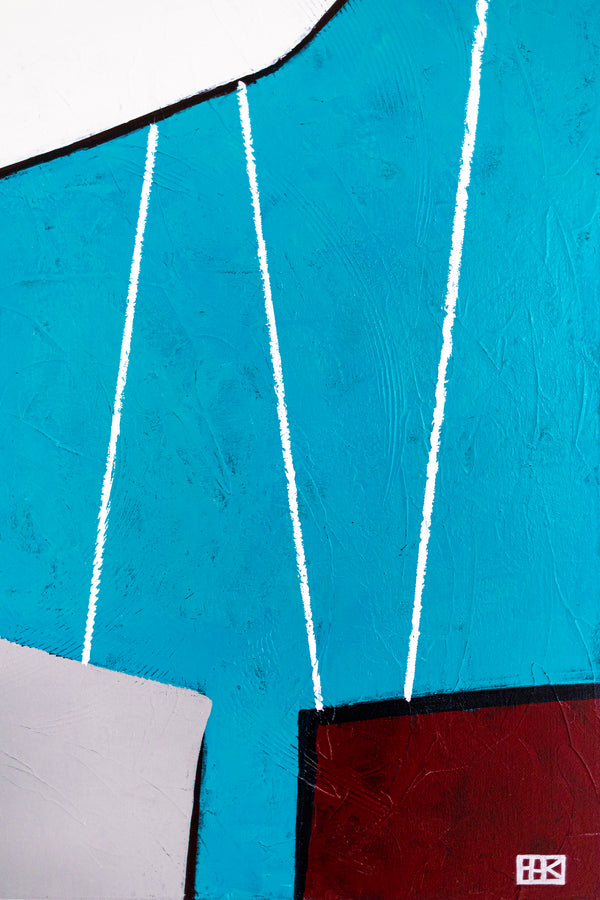 Colorful Large Original Abstract Painting in Acrylic, Playful and Bright Large Modern Canvas Wall Art | Ubalanse