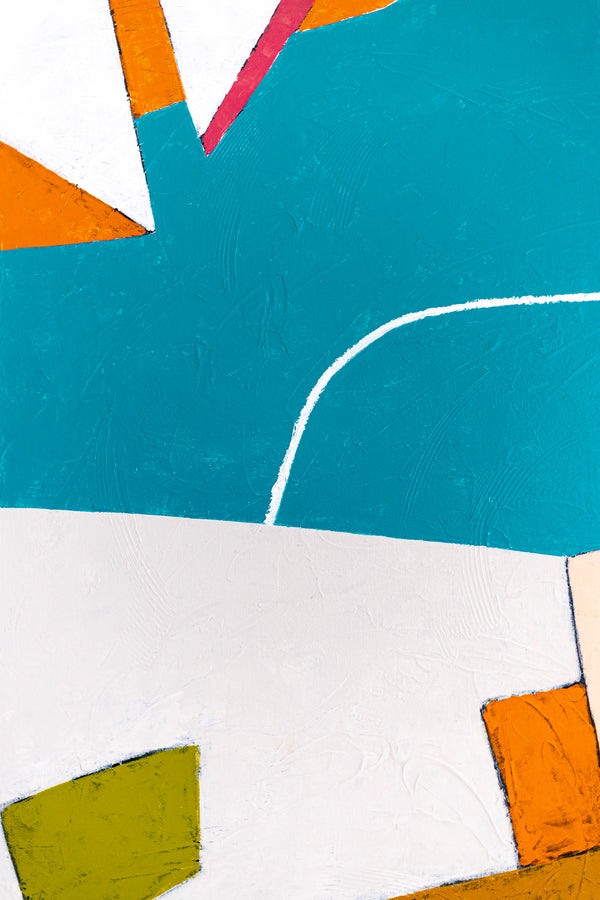 Colorful Large Original Abstract Painting in Acrylic, Playful and Bright Large Modern Canvas Wall Art | Ubalanse