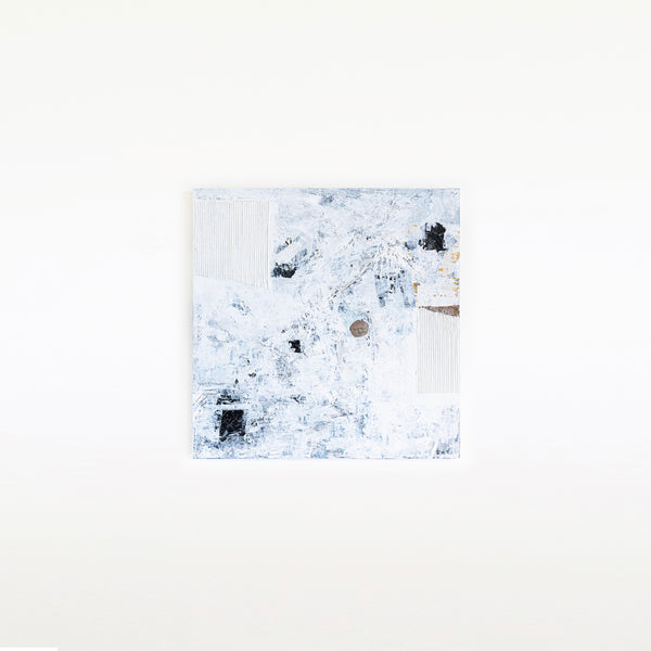 Journey to Truth in Black & White Original Abstract Painting, Modern Canvas Wall Art in Mixed Media Artwork | Verus (40"x40")