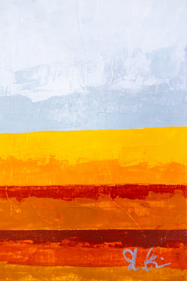 Blue Large and Unique Original Abstract Painting in Acrylic, Geometric Minimalist Modern Canvas Wall Art | Vibe