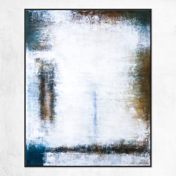 Dynamic Interplay of Patience & Time in Modern Abstract Original Acrylic Painting, Large Canvas Wall Art | Waiting