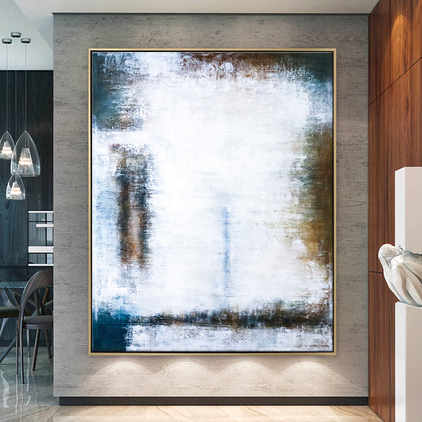 Dynamic Interplay of Patience & Time in Modern Abstract Original Acrylic Painting, Large Canvas Wall Art | Waiting