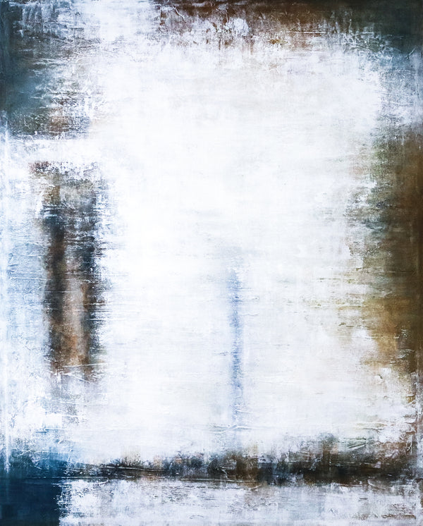 Dynamic Interplay of Patience & Time in Modern Abstract Original Acrylic Painting, Large Canvas Wall Art | Waiting