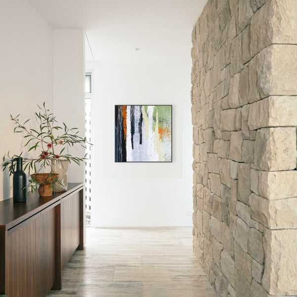 Abstract Original Painting in Natural Color Palette, Modern &Classic Expressionism Canvas Wall Art | Werk (36"x36")