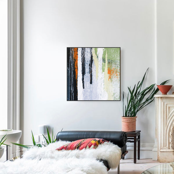 Abstract Original Painting in Natural Color Palette, Modern &Classic Expressionism Canvas Wall Art | Werk (36"x36")