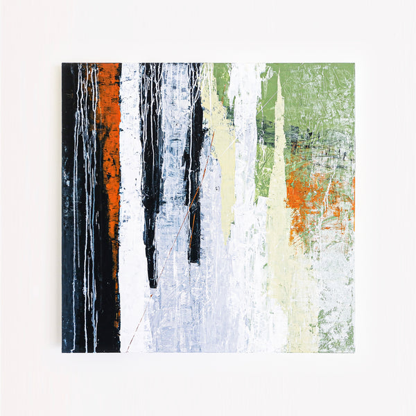Abstract Original Painting in Natural Color Palette, Modern &Classic Expressionism Canvas Wall Art | Werk (36"x36")