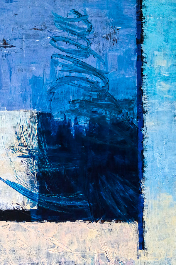 Original Abstract Acrylic Painting in Pastel Tones, Large Modern Canvas Wall Art Evoking Warmth & Serenity | Window