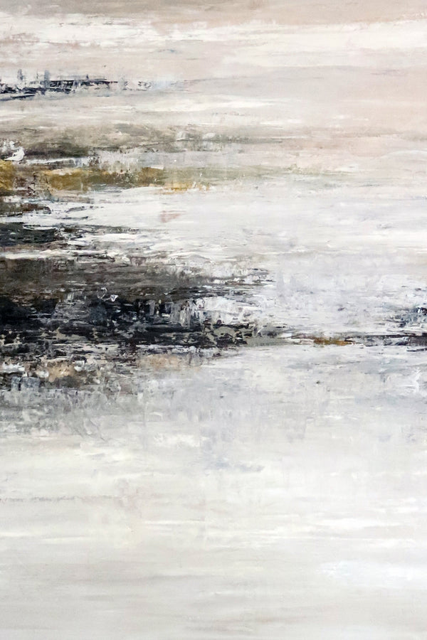 Tranquil Abstract Original Painting in Acrylic, Large Modern Canvas Wall Art Invoking Mysterious Atmosphere | Yet