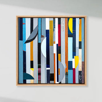 Mixed Media Collage - GA: A Dance of Structure and Spontaneity in Personal Narrative
