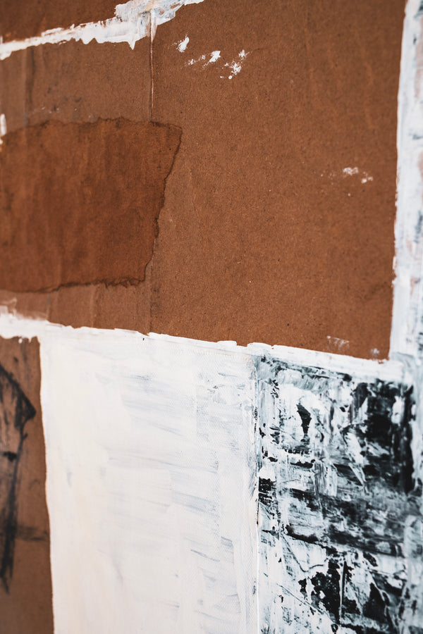 Mixed Media Original Large Painting, Modern Canvas Wall Art Reflecting Emotional Intensity | Abstract emotion (48"x54")