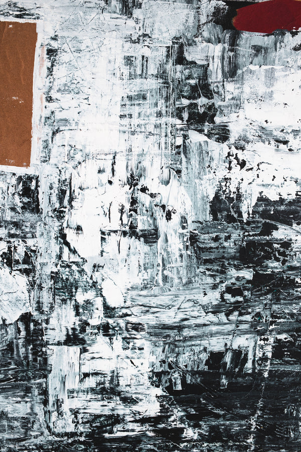 Mixed Media Original Large Painting, Modern Canvas Wall Art Reflecting Emotional Intensity | Abstract emotion (48"x54")