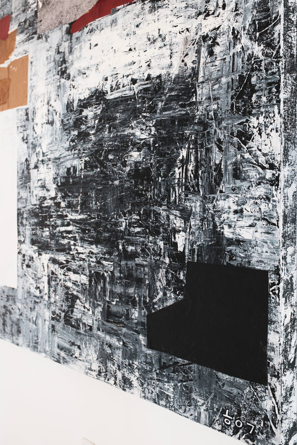 Mixed Media Original Large Painting, Modern Canvas Wall Art Reflecting Emotional Intensity | Abstract emotion (48"x54")