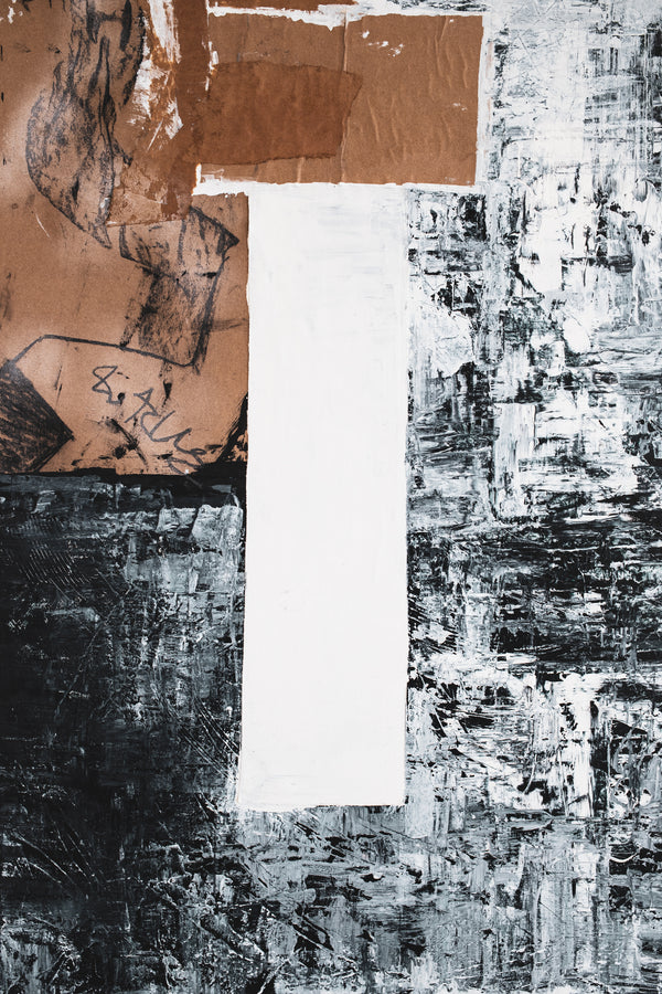 Mixed Media Original Large Painting, Modern Canvas Wall Art Reflecting Emotional Intensity | Abstract emotion (48"x54")