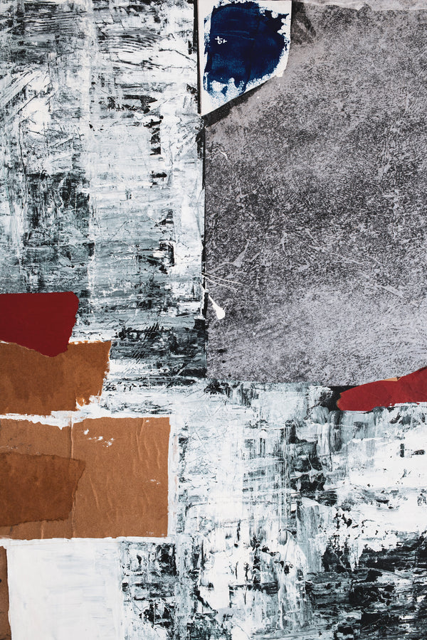 Mixed Media Original Large Painting, Modern Canvas Wall Art Reflecting Emotional Intensity | Abstract emotion (48"x54")