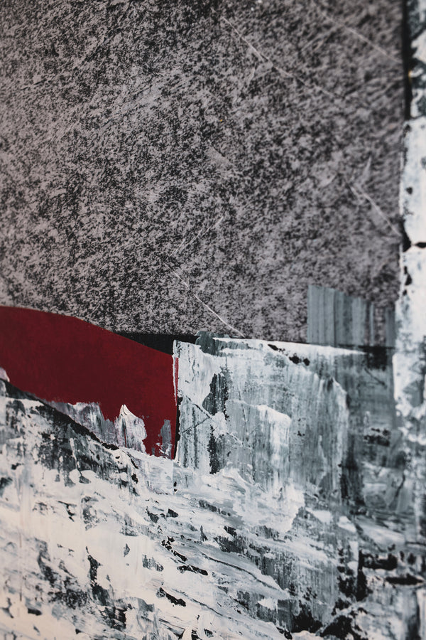 Mixed Media Original Large Painting, Modern Canvas Wall Art Reflecting Emotional Intensity | Abstract emotion (48"x54")